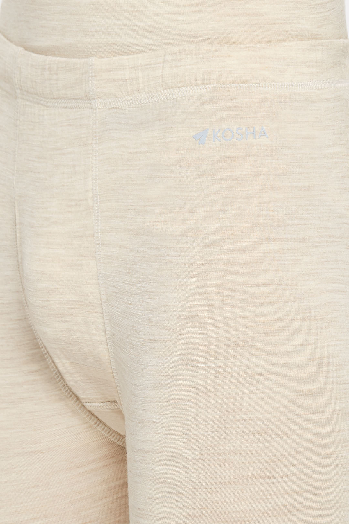 Oatmeal Merino-Bamboo Full Sleeves Thermal Set| Men | Free Warm Woolen Sock